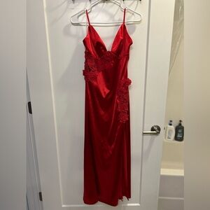 Hello Molly Magnetic Connection Satin Maxi Dress